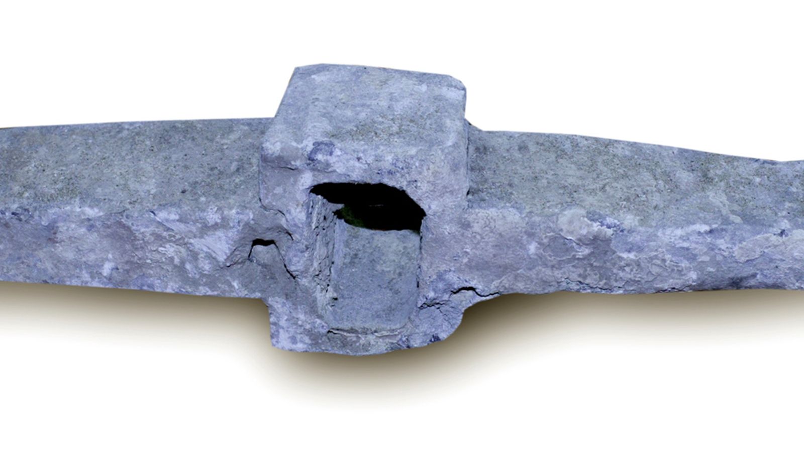 Cepo de ancla romana hallada en la ensenada de Getares.