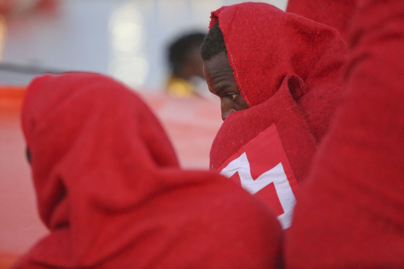 Llegada de patera al puerto de Málaga el 18 de julio de 2018