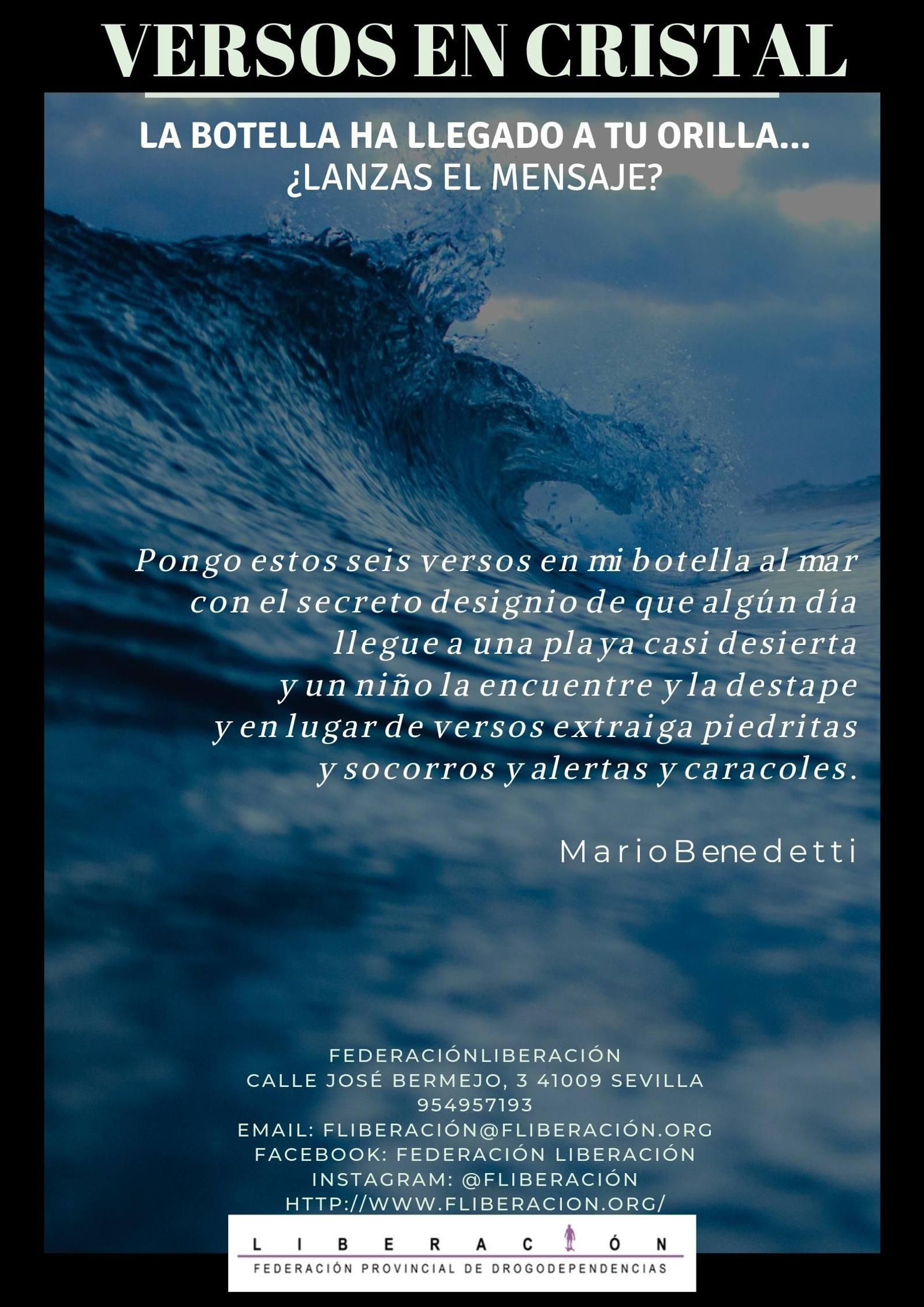 Cartel del evento 'Versos de Cristal'.