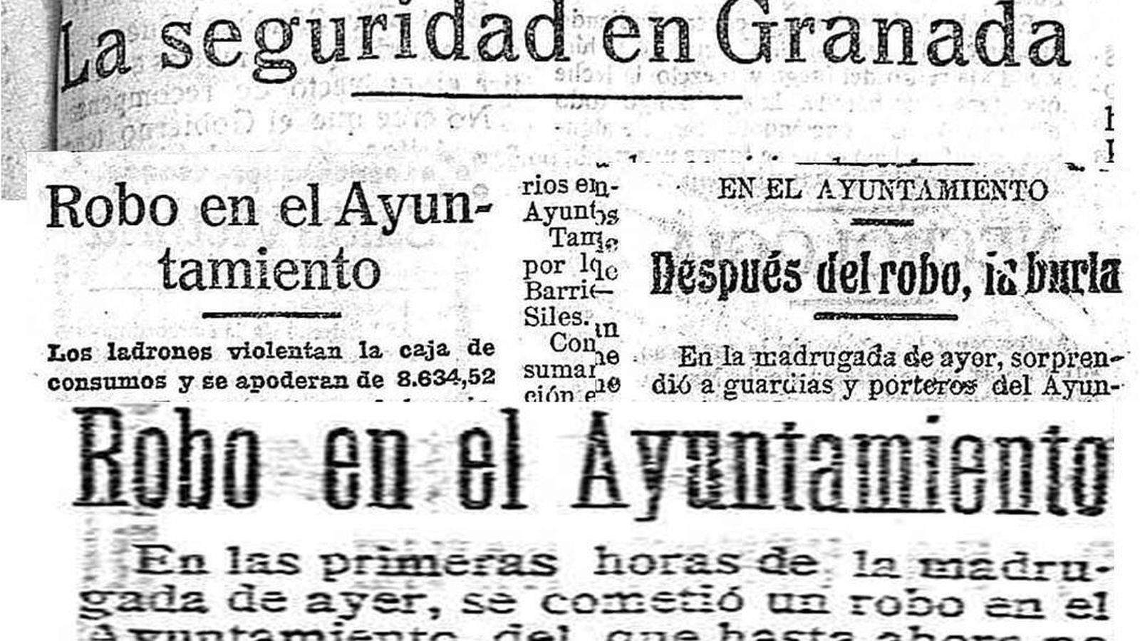 1.- Robo en Granada. Recortes de prensa