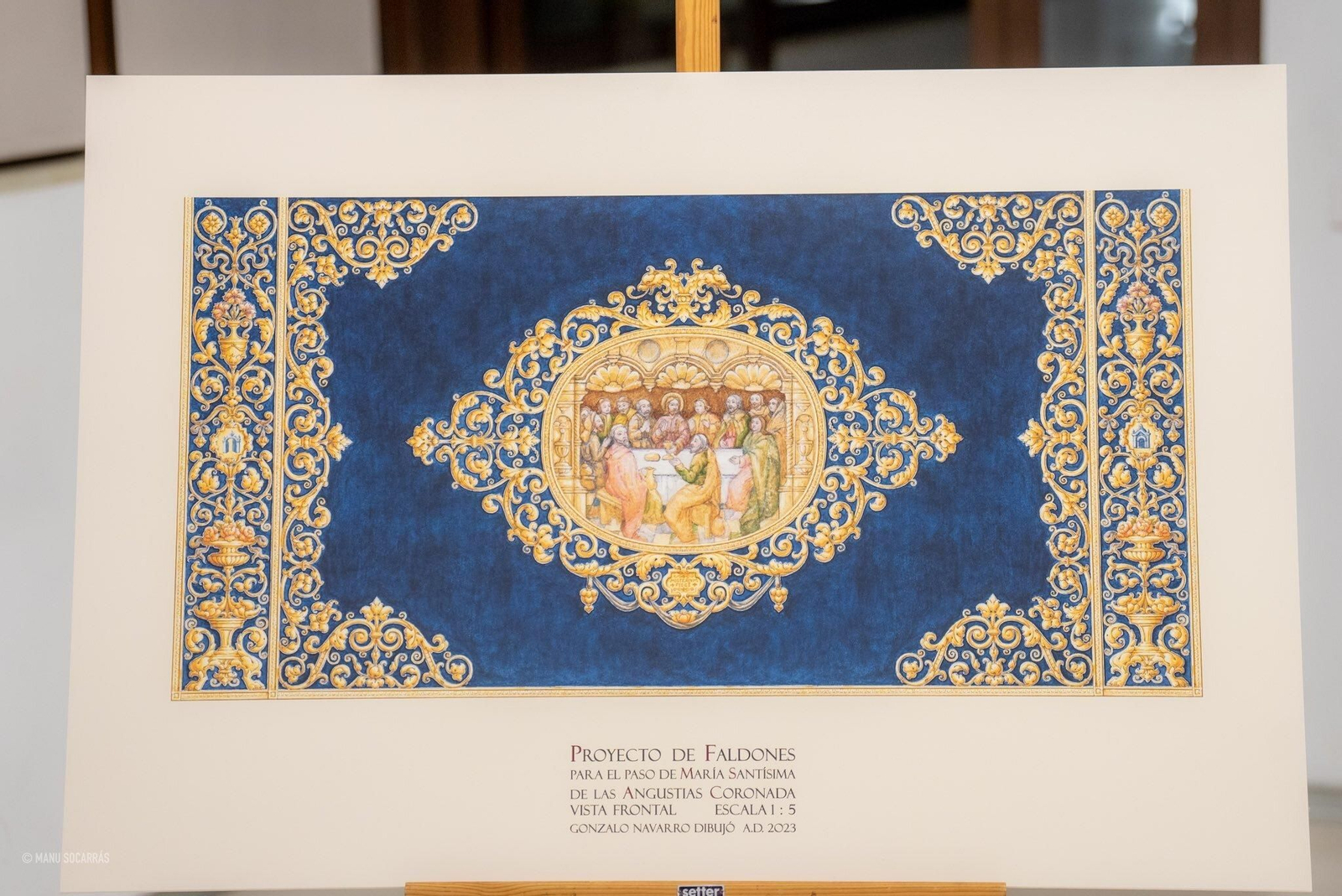 Vista frontal de los faldones