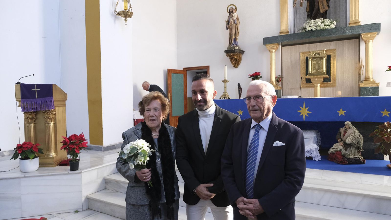 Carmen Borja, Luis Carranza y Roque Pérez.