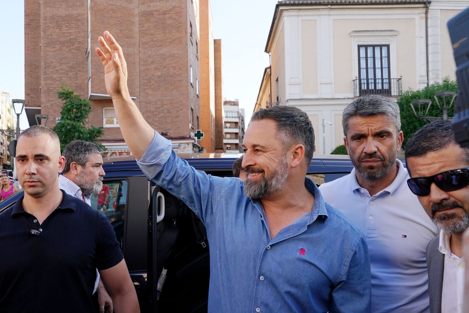 Santiago Abascal, en un acto electoral este viernes en Valladolid