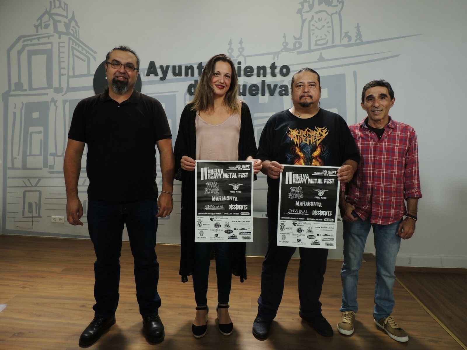 Presentación en el Ayuntamiento del ‘II Huelva Heavy Metal Fest’.