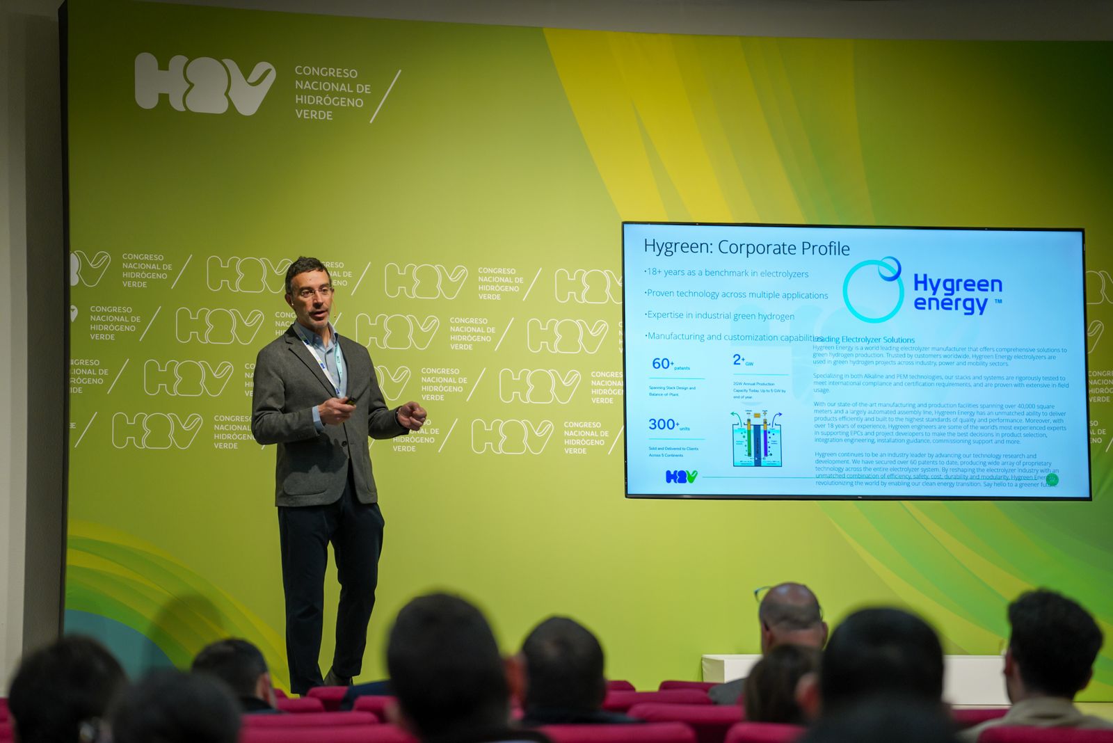 Conferencia de la compañía Hygreen Energy en el programa paralelo del Congreso.