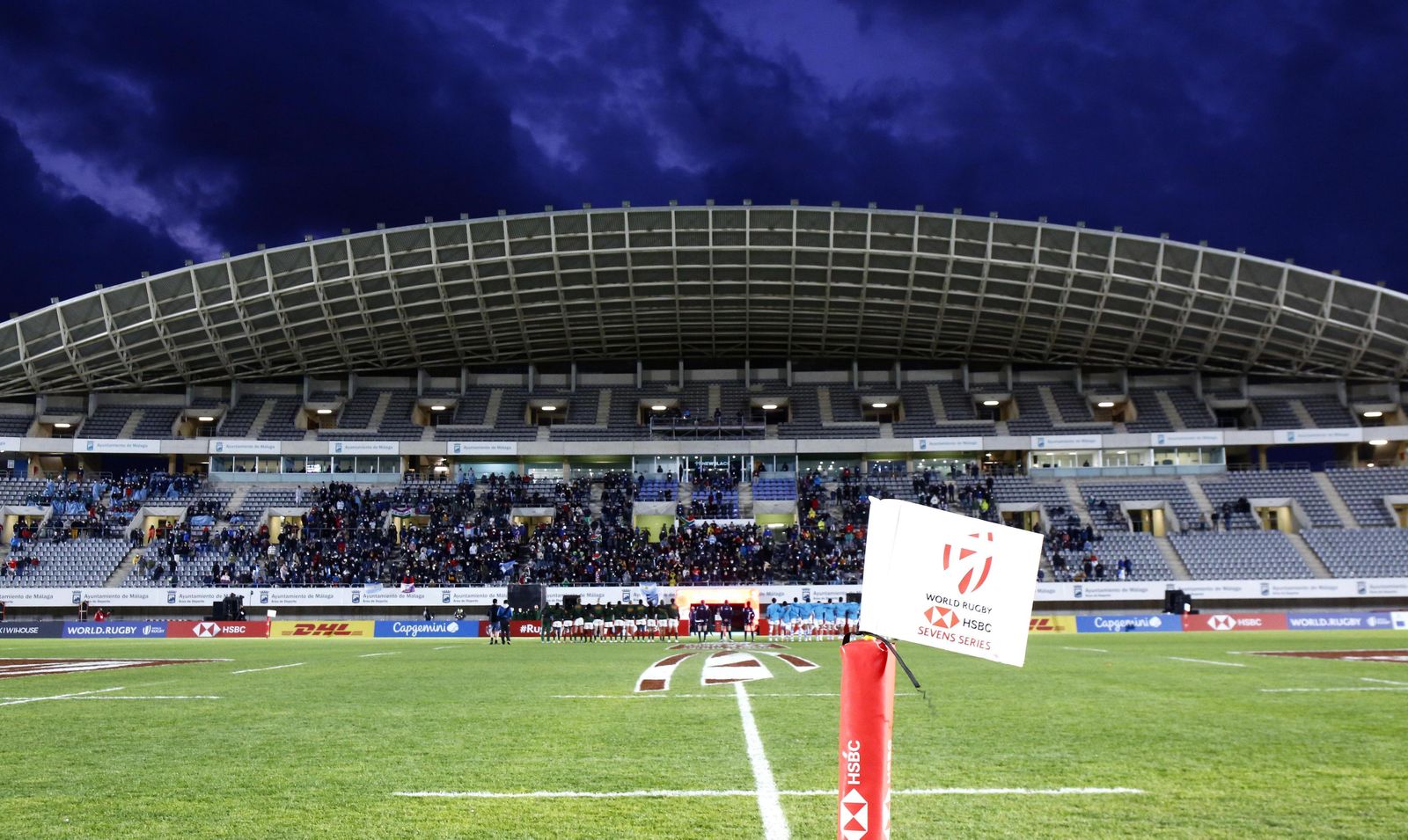 El Ciudad de Málaga, durante las pasadas World Rugby Sevens Series.