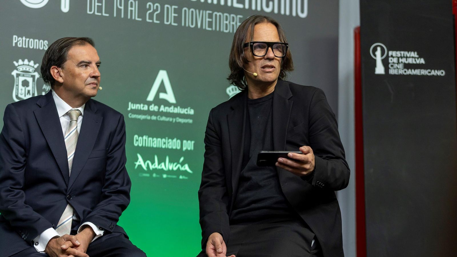 Juan Vargas junto al director Rafael Cobos.