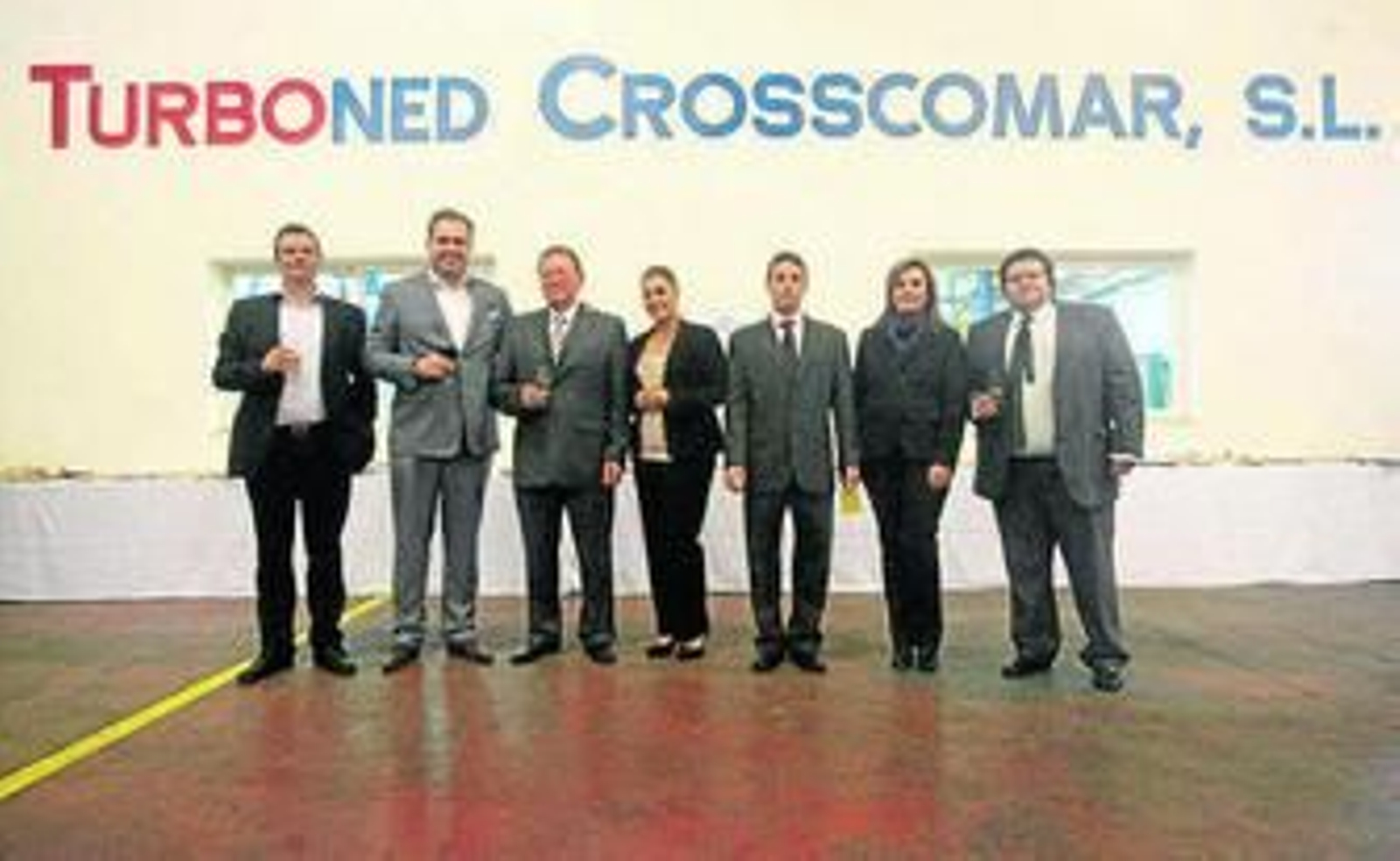 Representantes de Turboned Crosscomar, ayer.