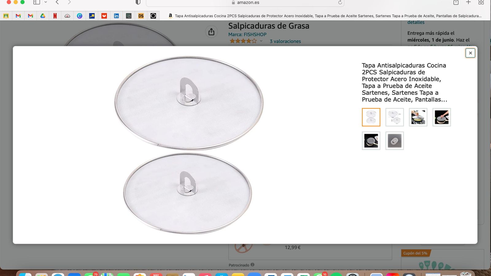 Tapa Antisalpicaduras