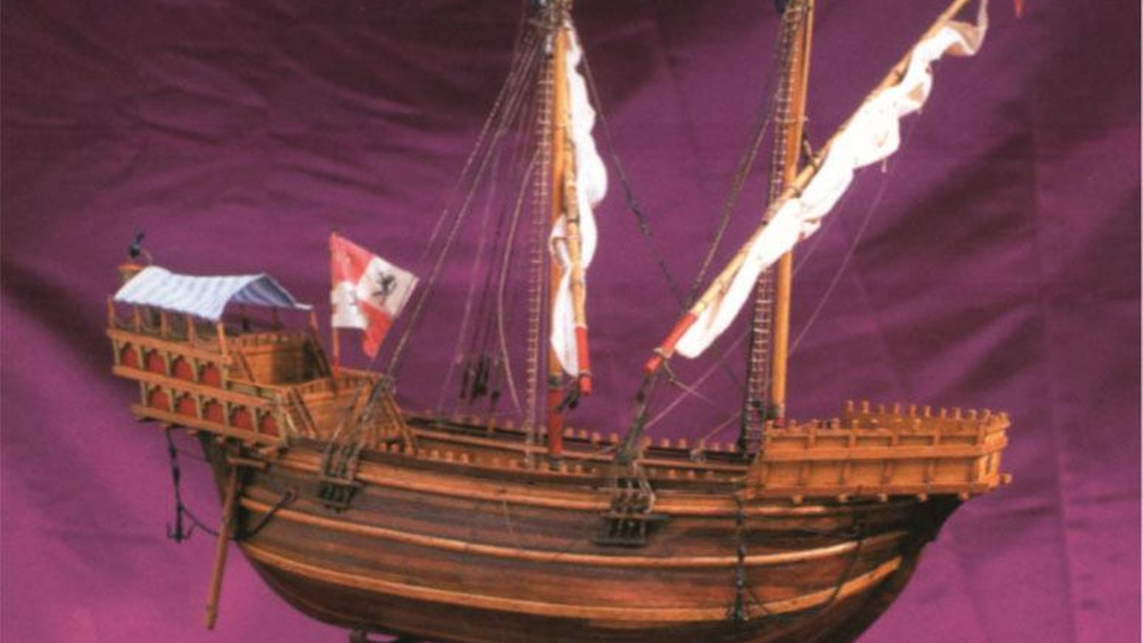 Maqueta de una nave castellana de los siglos XIII-XIV.