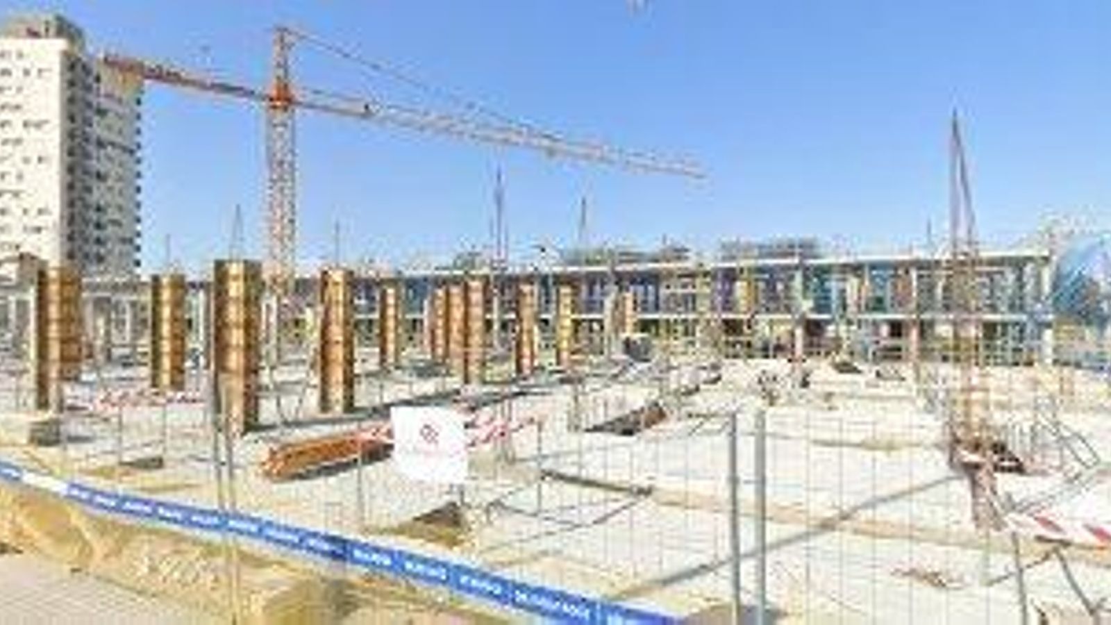 Construcción de las viviendas en La Casería.