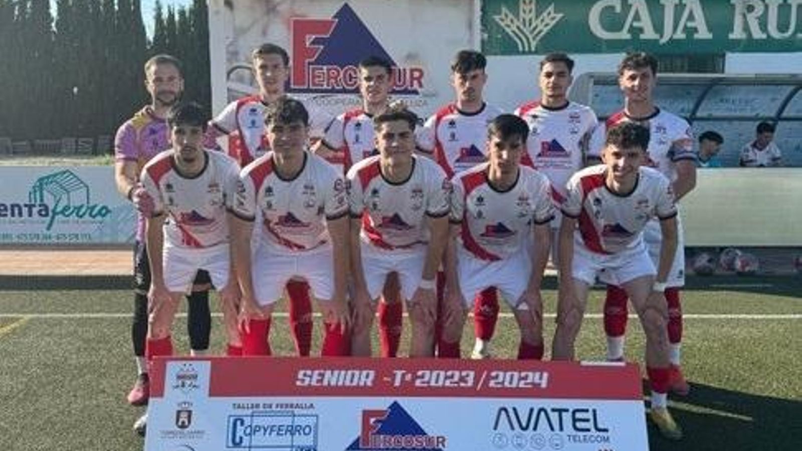 Alineación titular del CD Hispania en el partido de ida.