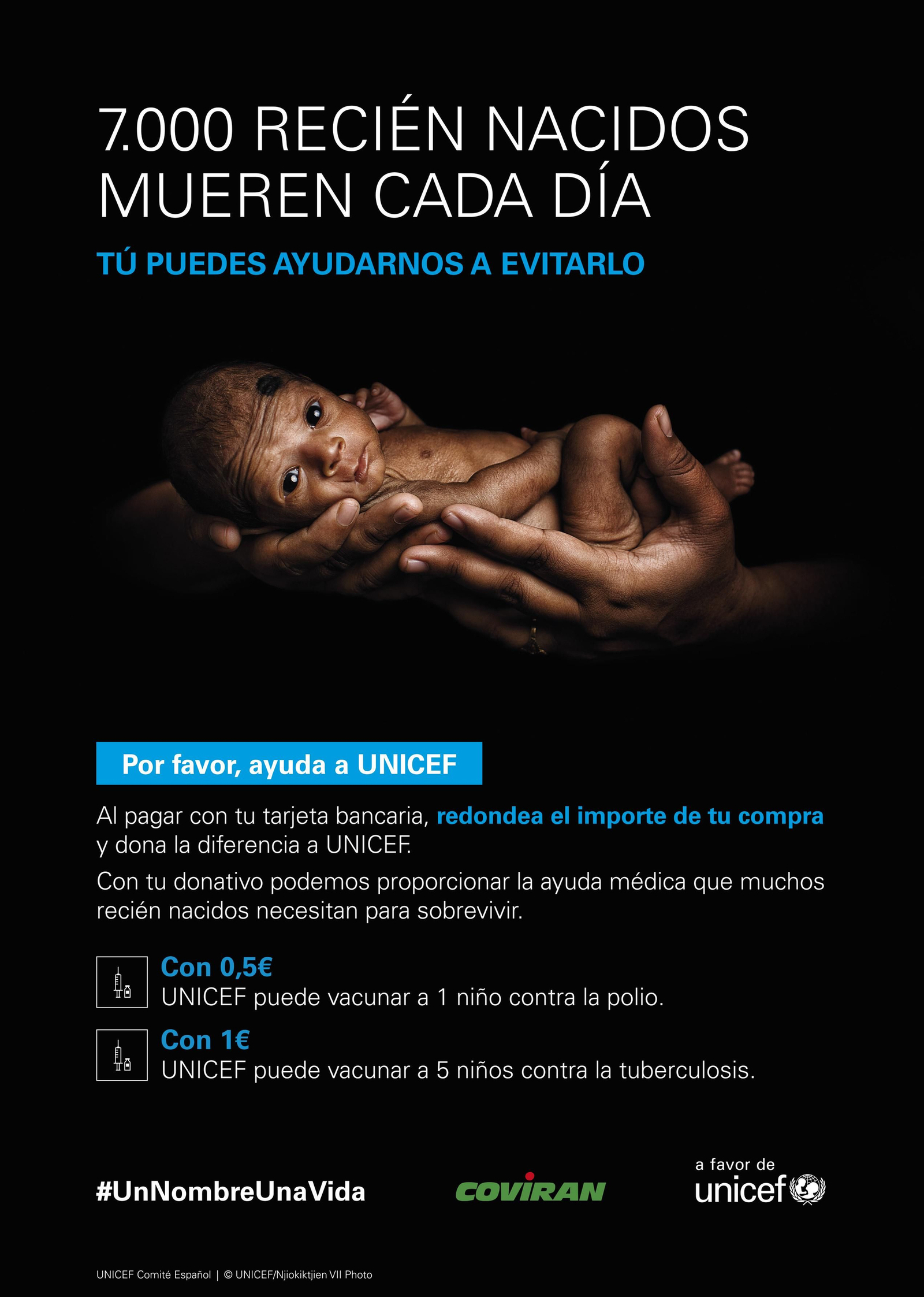 Cartel del programa Redondeo Solidario