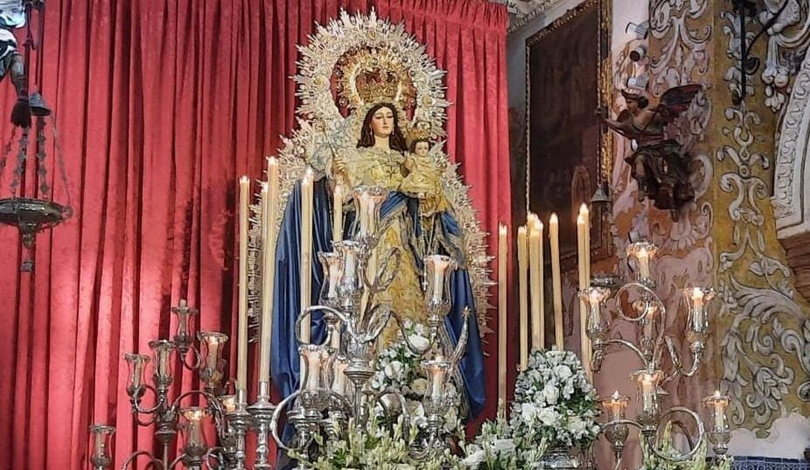 La Virgen de las Nieves de Santa María la Blanca en su paso
