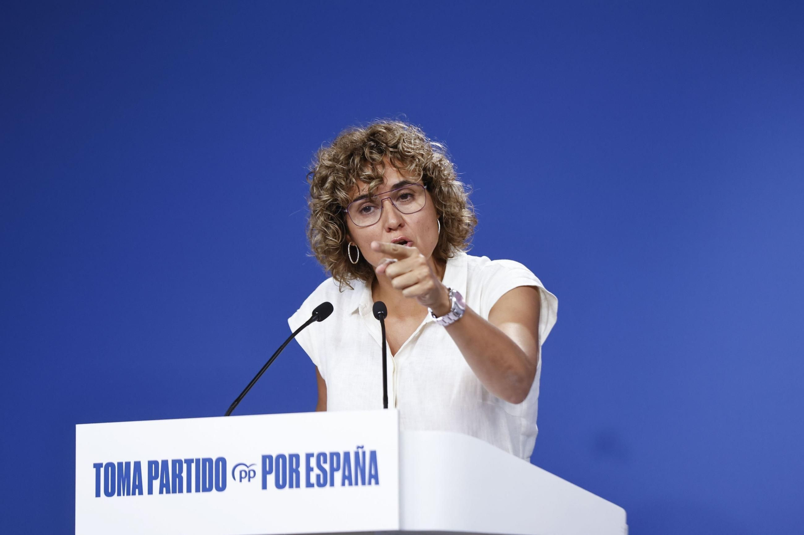 La secretaria general del Partido Popular Europeo, Dolors Montserrat, este viernes.