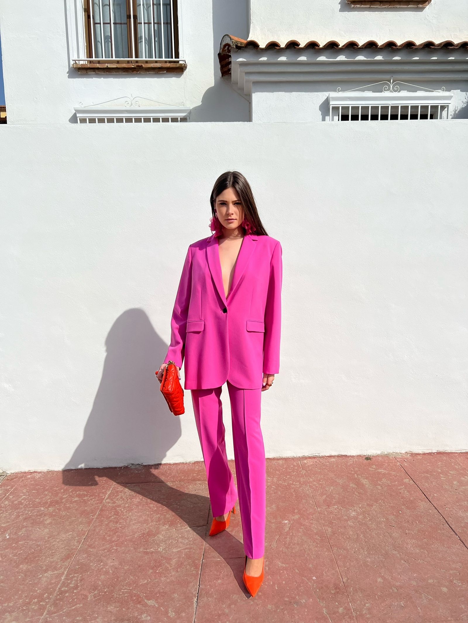 Traje rosa Paula Noguera