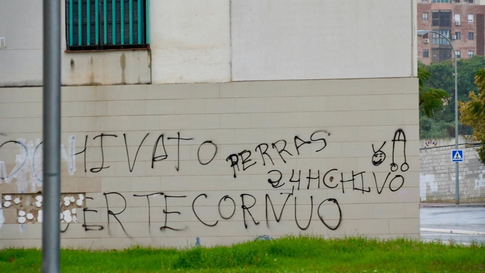 Pintadas en las casas de El Torrejón.