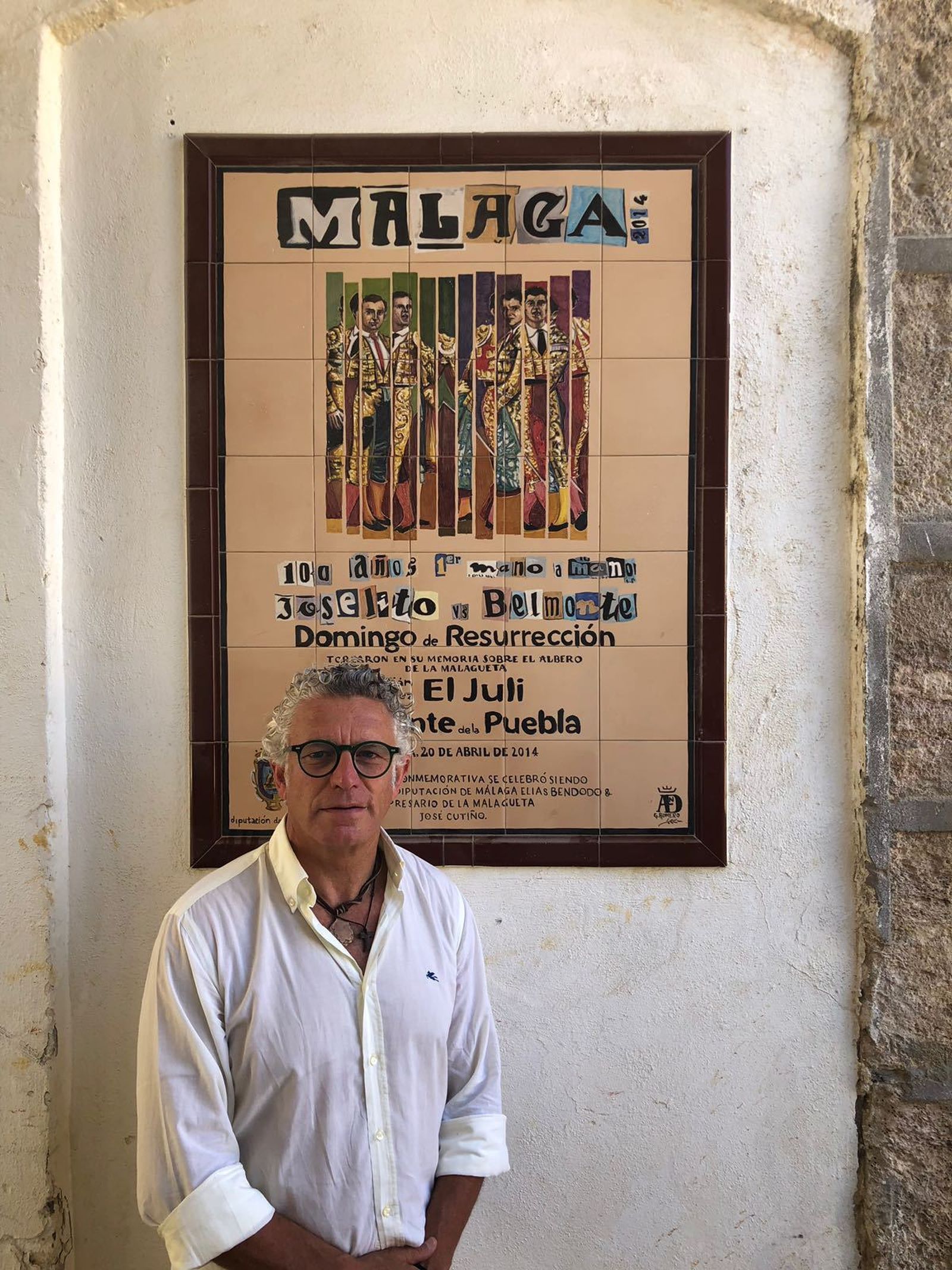 Aurelio López, en el patio de cuadrillas de La Malagueta