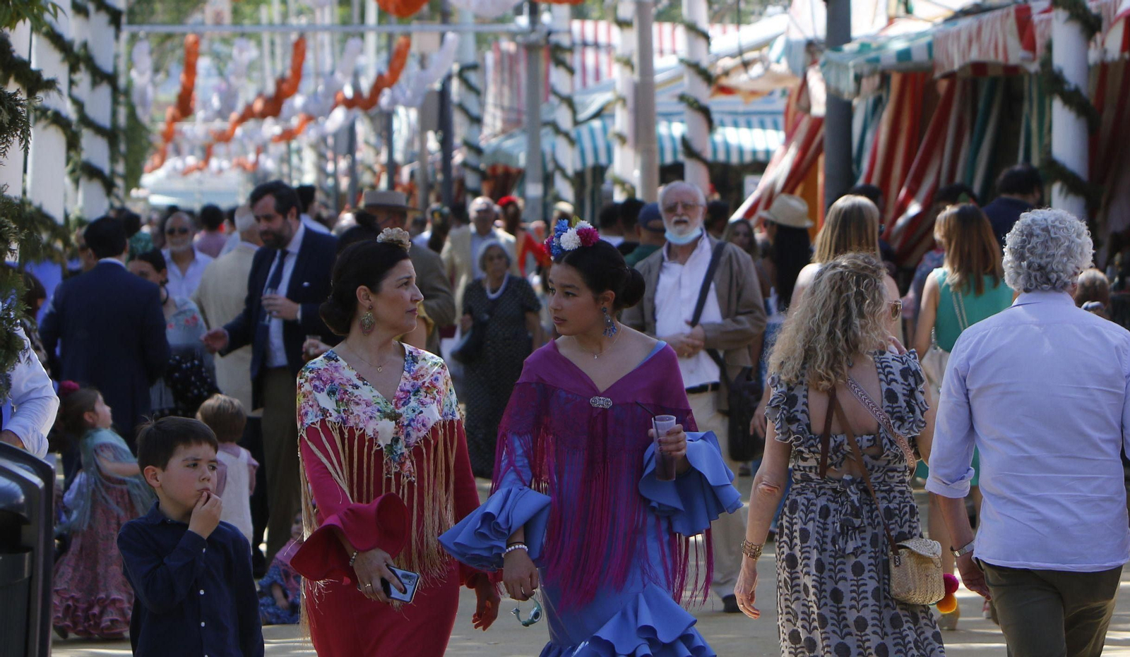 Ambiente del real ayer sábado en la Feria.