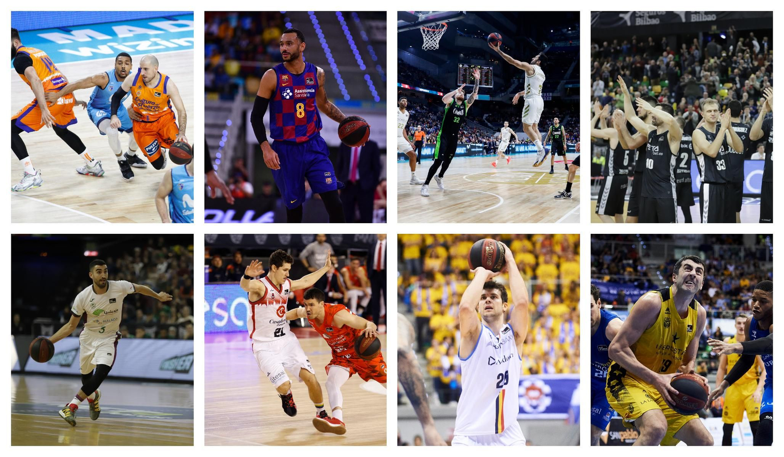 Representantes de los ocho equipos participantes en la Copa del Rey.