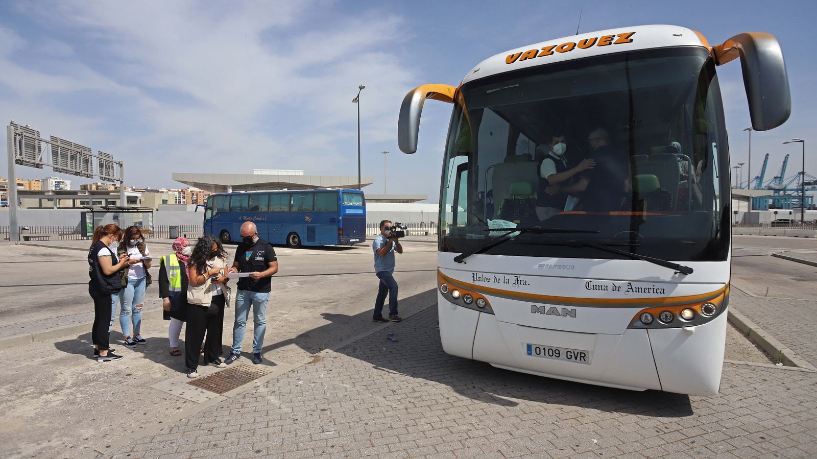 Fotos de las temporeras marroquíes en el puerto de Algeciras