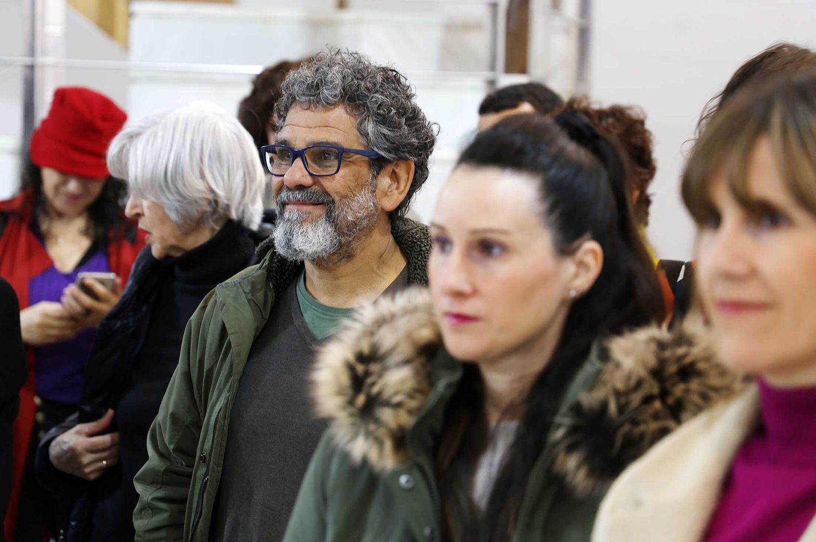 Imágenes del acto de clausura de la exposición "Bajo un mismo latido", en la Casa Colón de Huelva