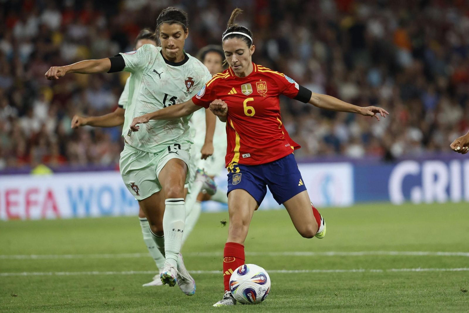 Las fotos del España - Portugal en la Eurocopa femenina