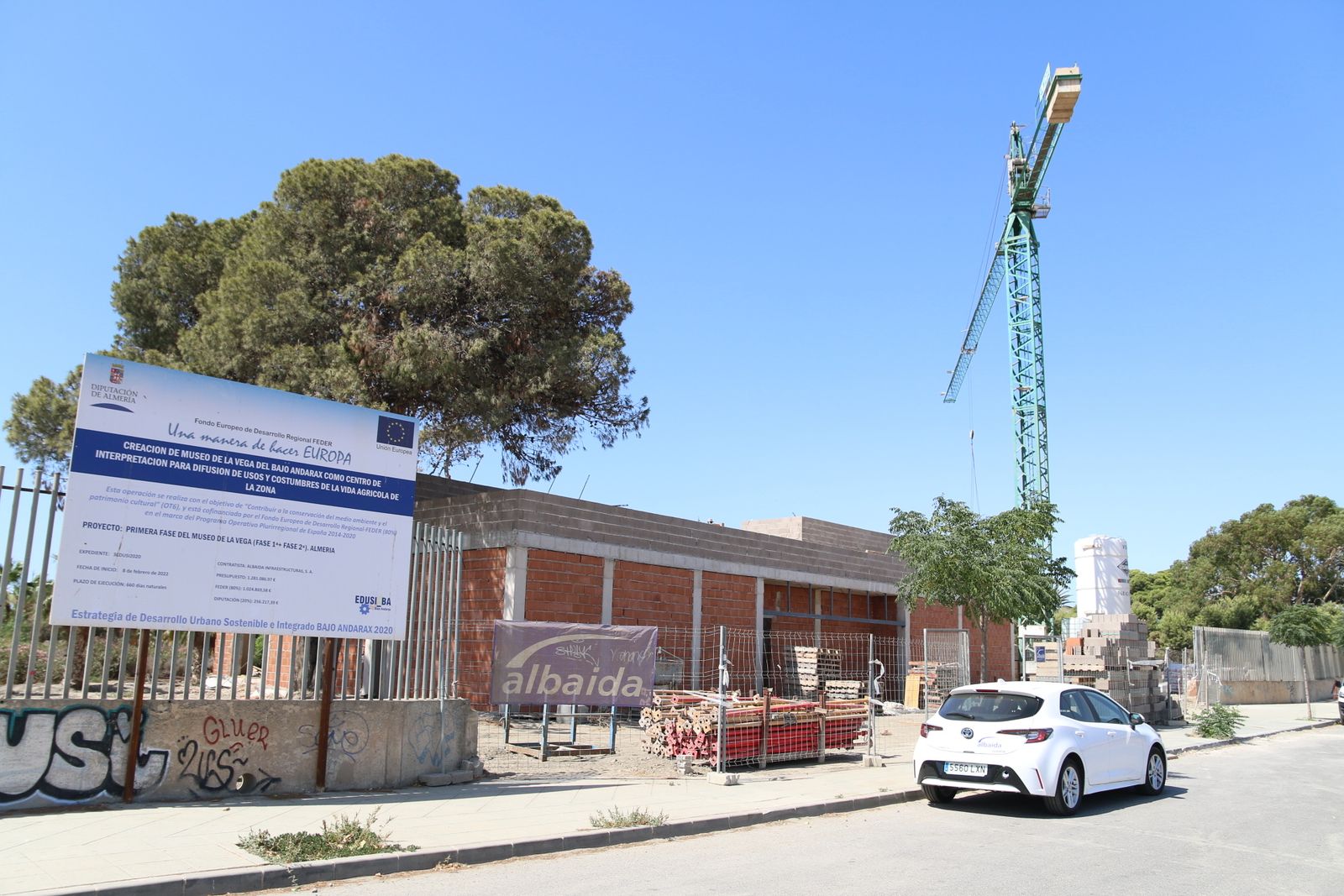 Obras de construcción del Museo de la Vega