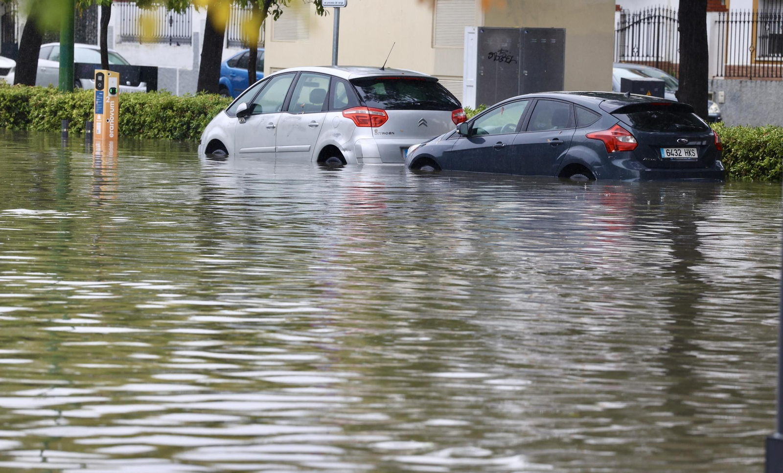 Inundación en la Ronda del Tamarguillo
