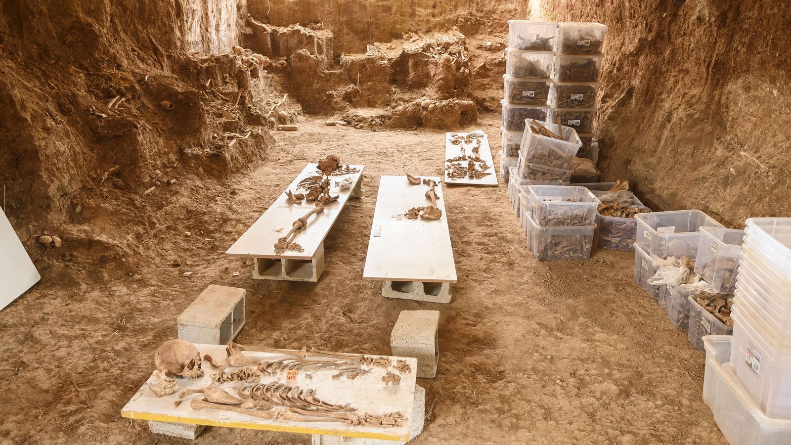 Los trabajos que se acometen en la fosa de Pico Reja.