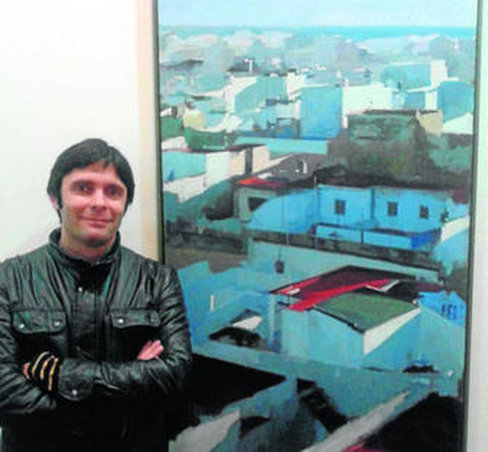 Cecilio Chaves, en la inauguración de la exposición en la sala Benot.