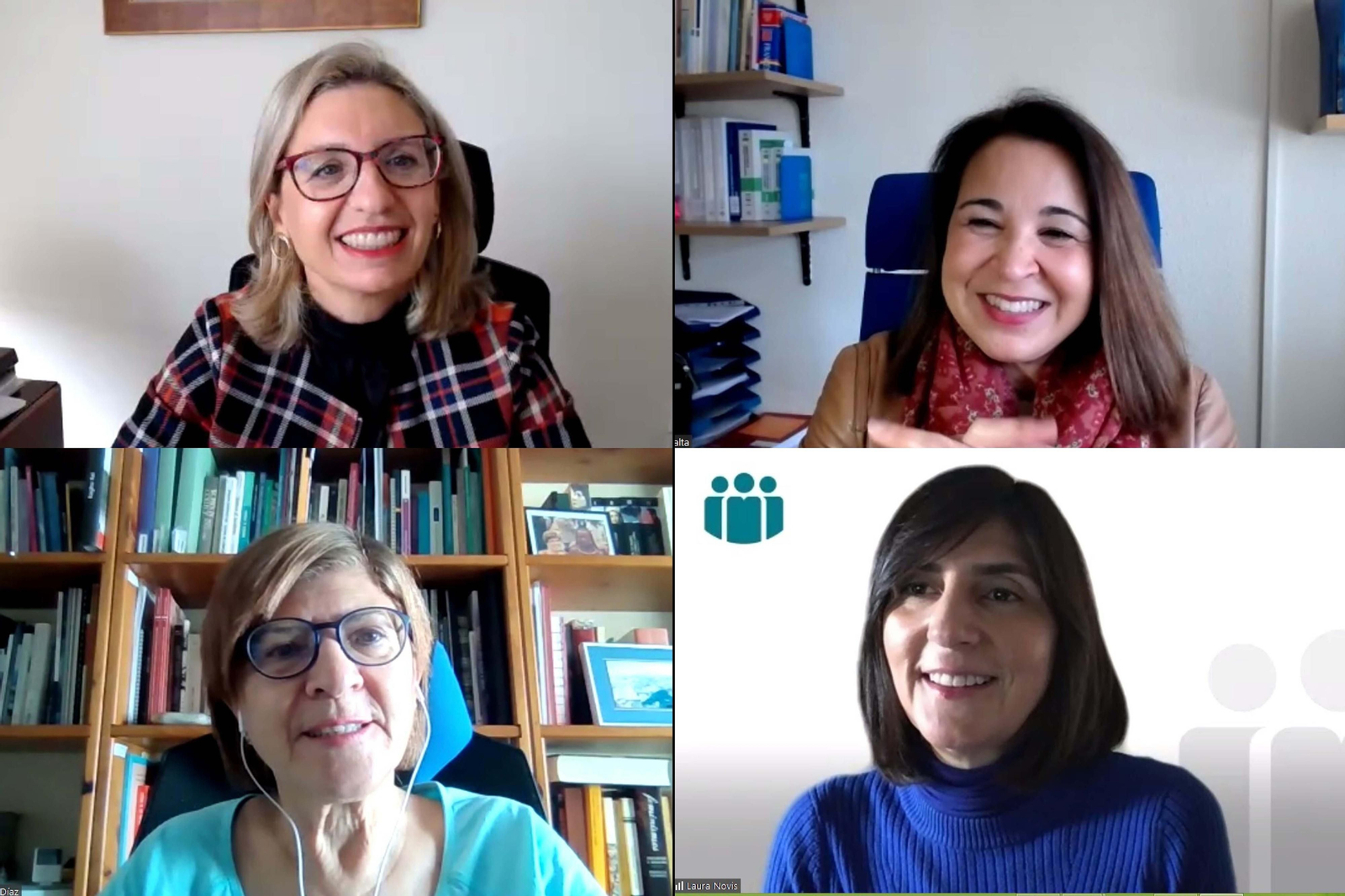 Mesa redonde sobre conciliación laboral con Laua Novis, Capitolina Díaz, Eva Díaz y Maribel Ramírez.