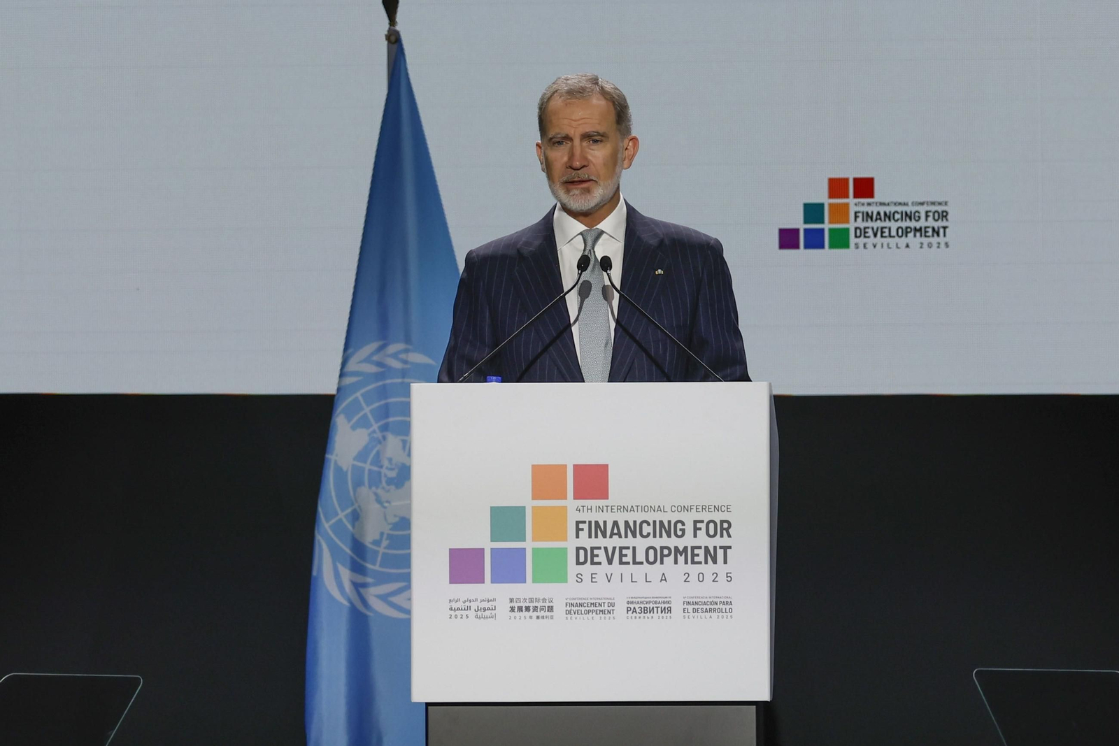 Las fotos de la primera jornada de la cumbre de la ONU en Sevilla