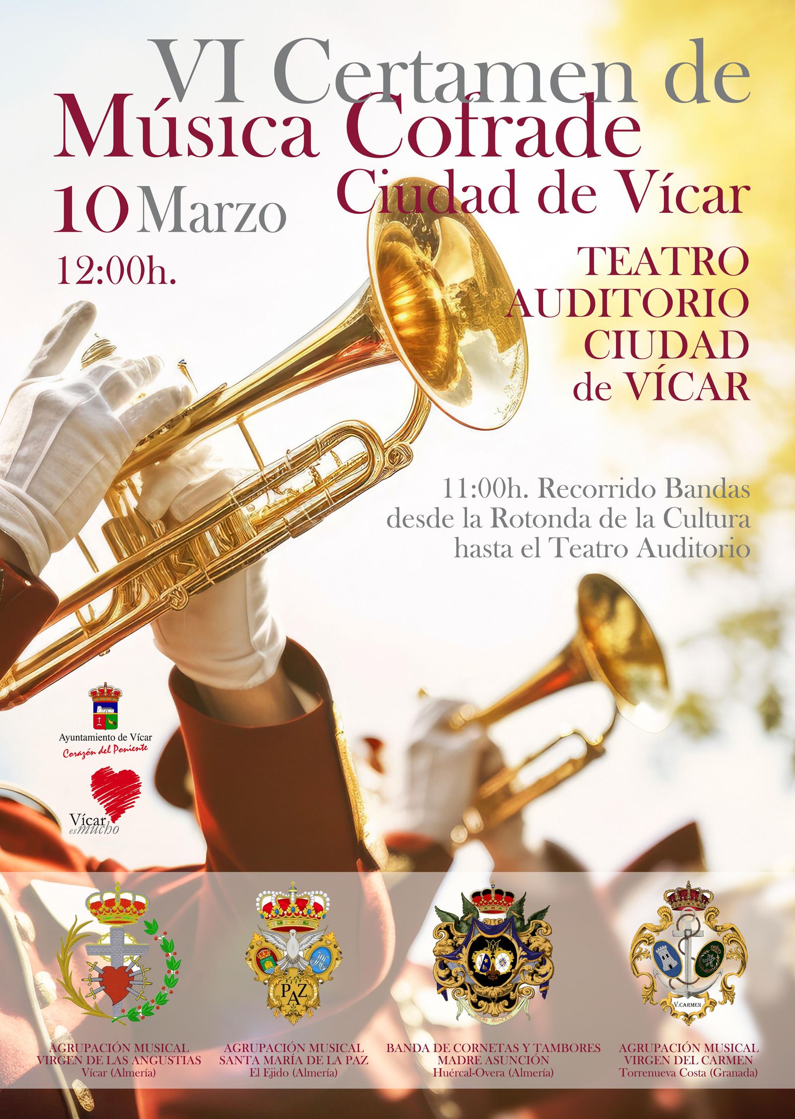 La música cofrade ya se deja oír en Vícar a tan solo dos semanas de Semana Santa