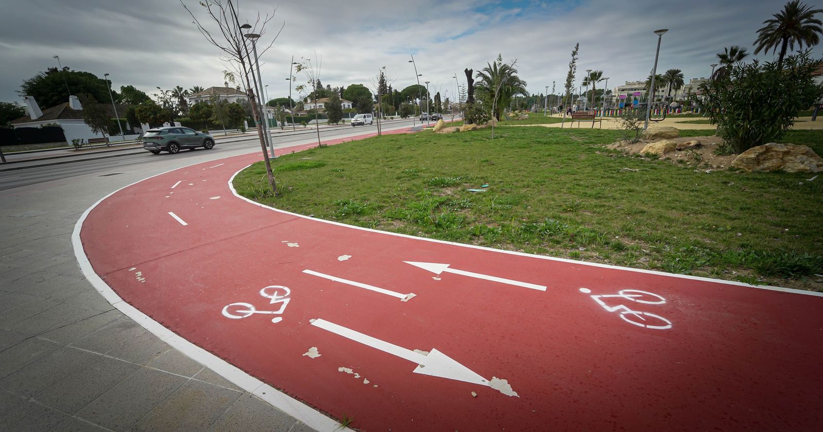 Imágenes del nuevo parque infantil de Croft en Jerez