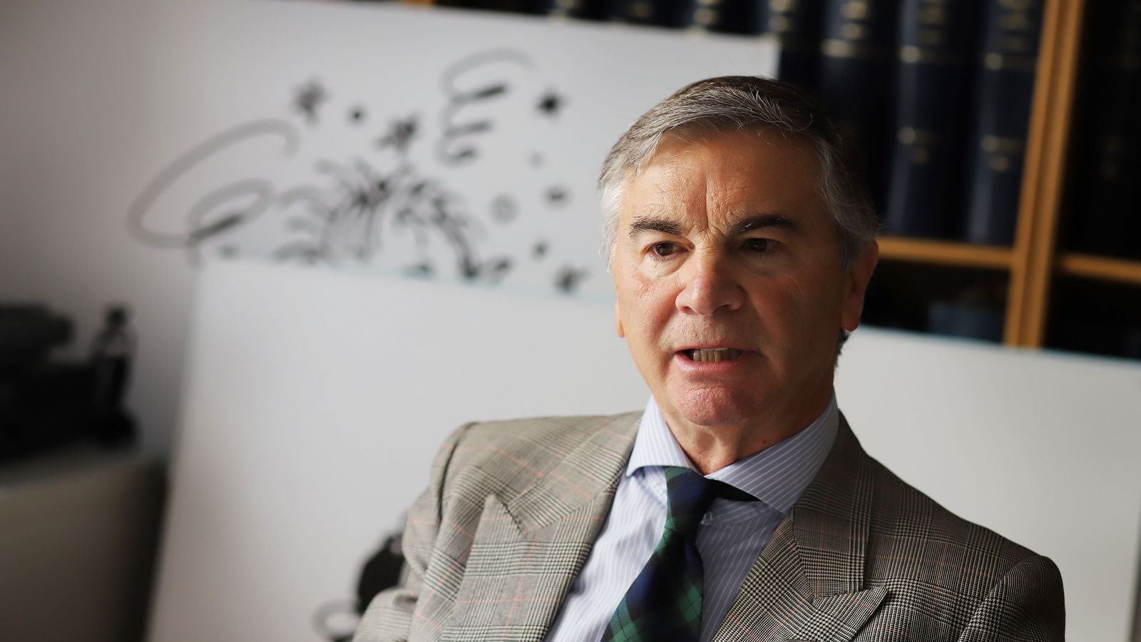 El presidente de Cruz Roja, en un momento de la entrevista.