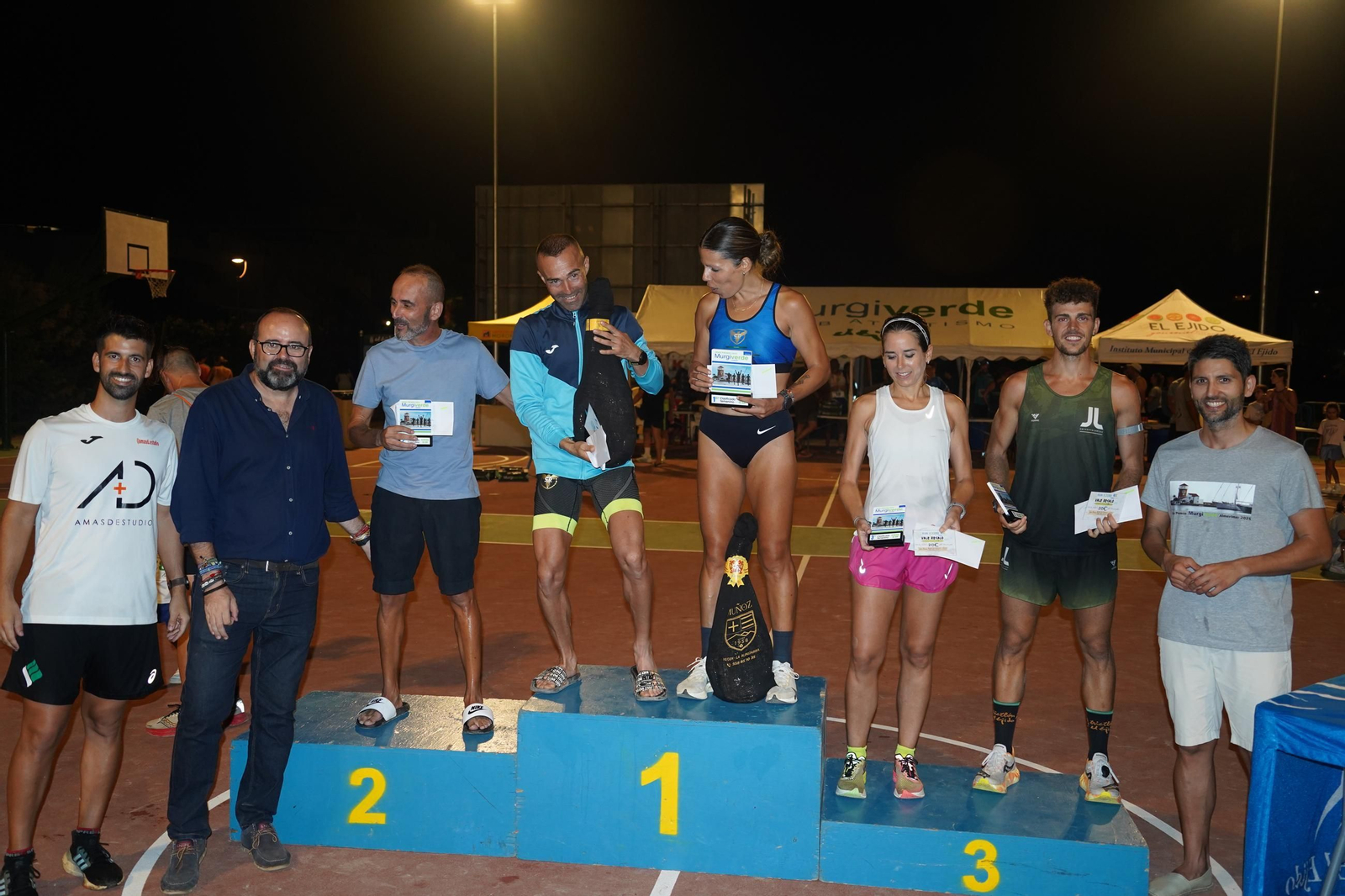 Podio del Gran Premio Mugiverde celebrado durante este fin de semana en la localidad de Almerimar.