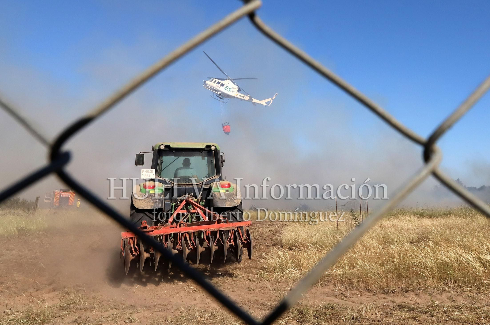 Imágenes del incendio en Doñana