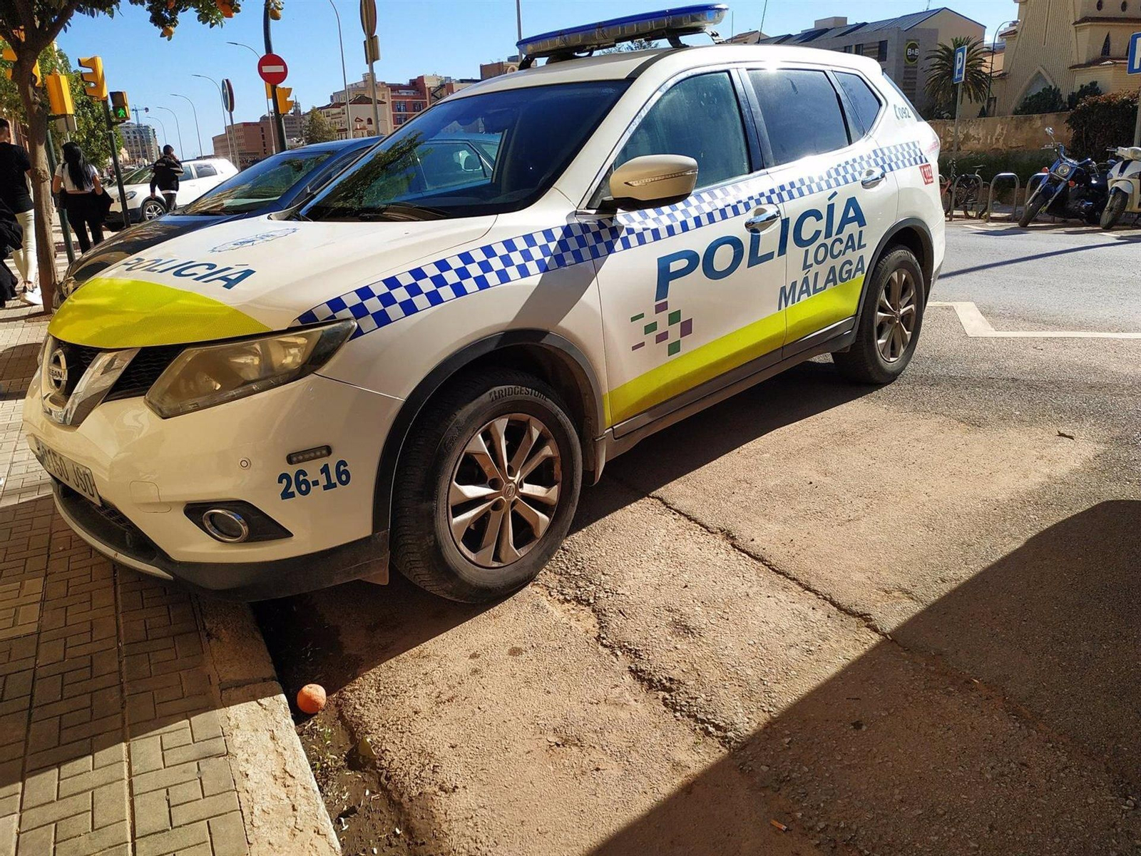 Un vehículo de la Policía Local de Málaga.