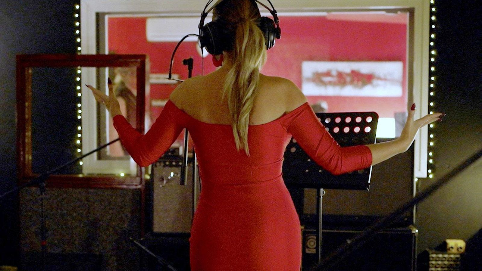 Laura Gallego durante la grabación del espectáculo