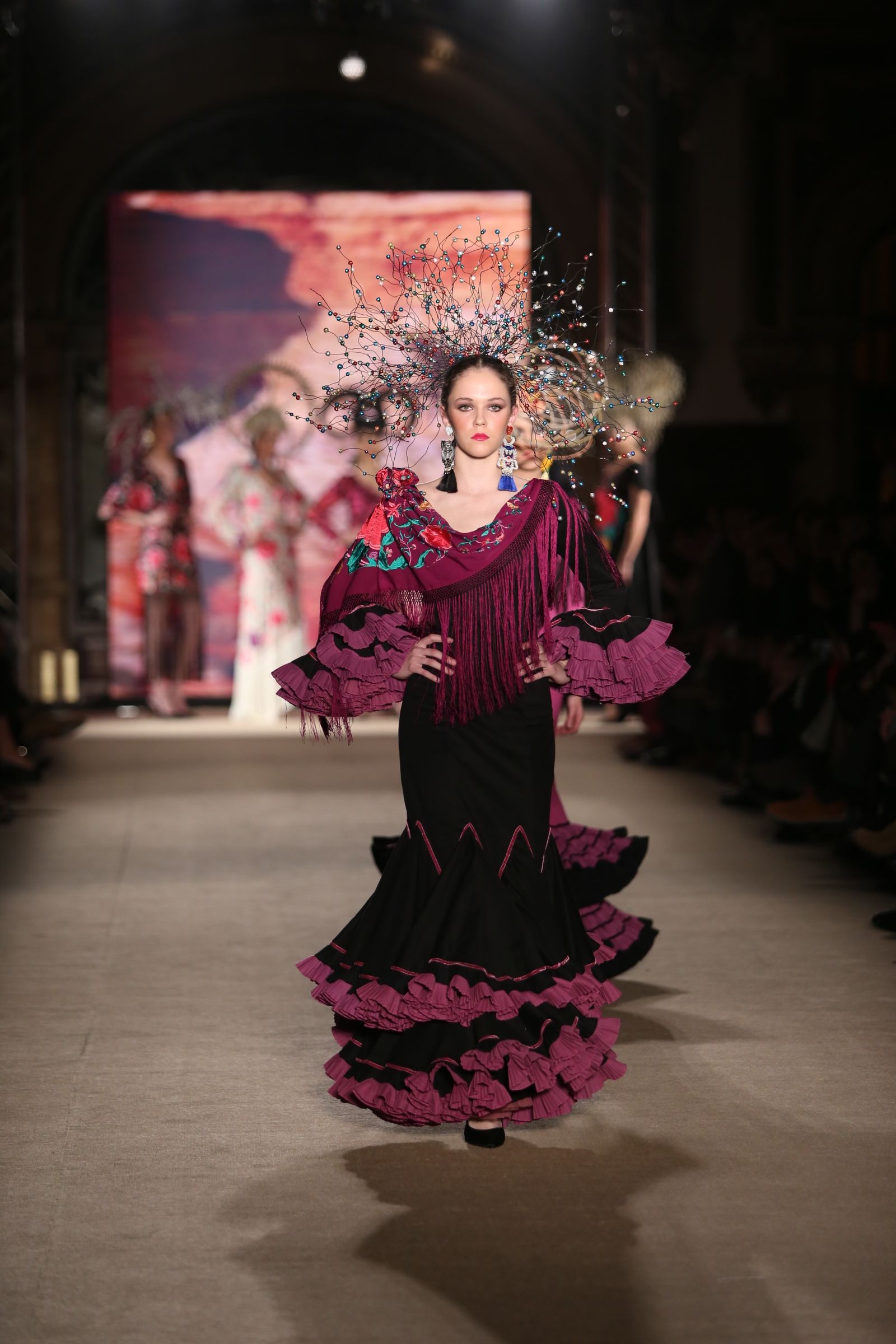 El traje de flamenca negro de 2019, sinónimo de elegancia