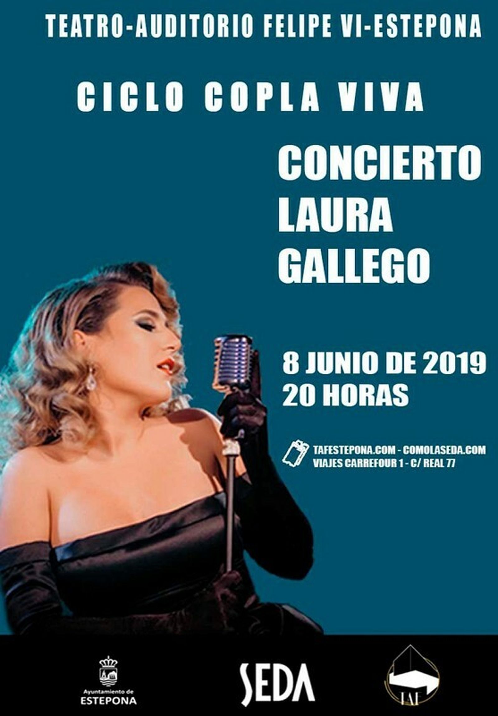 La cantaora Laura Gallego lo da todo en cada concierto.