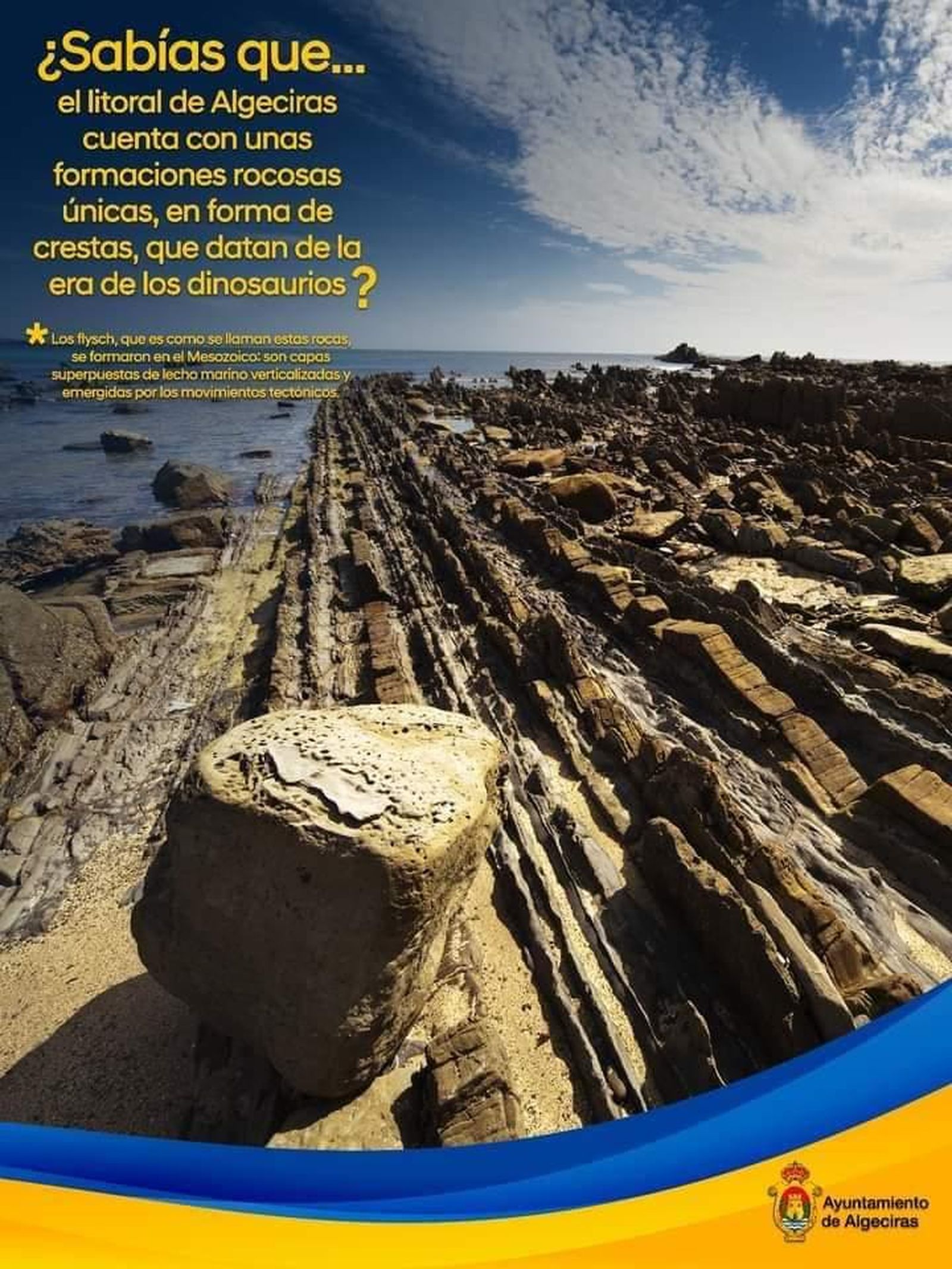 Carteles sobre las curiosidades de Algeciras expuestos en Plaza Alta.