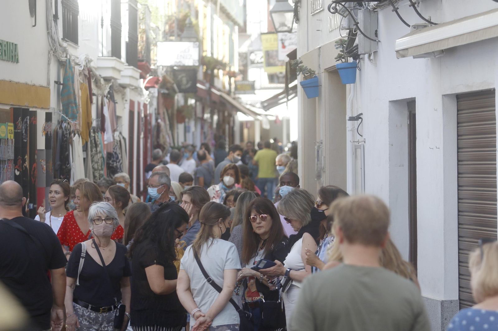 Turistas en la Judería de Córdoba.