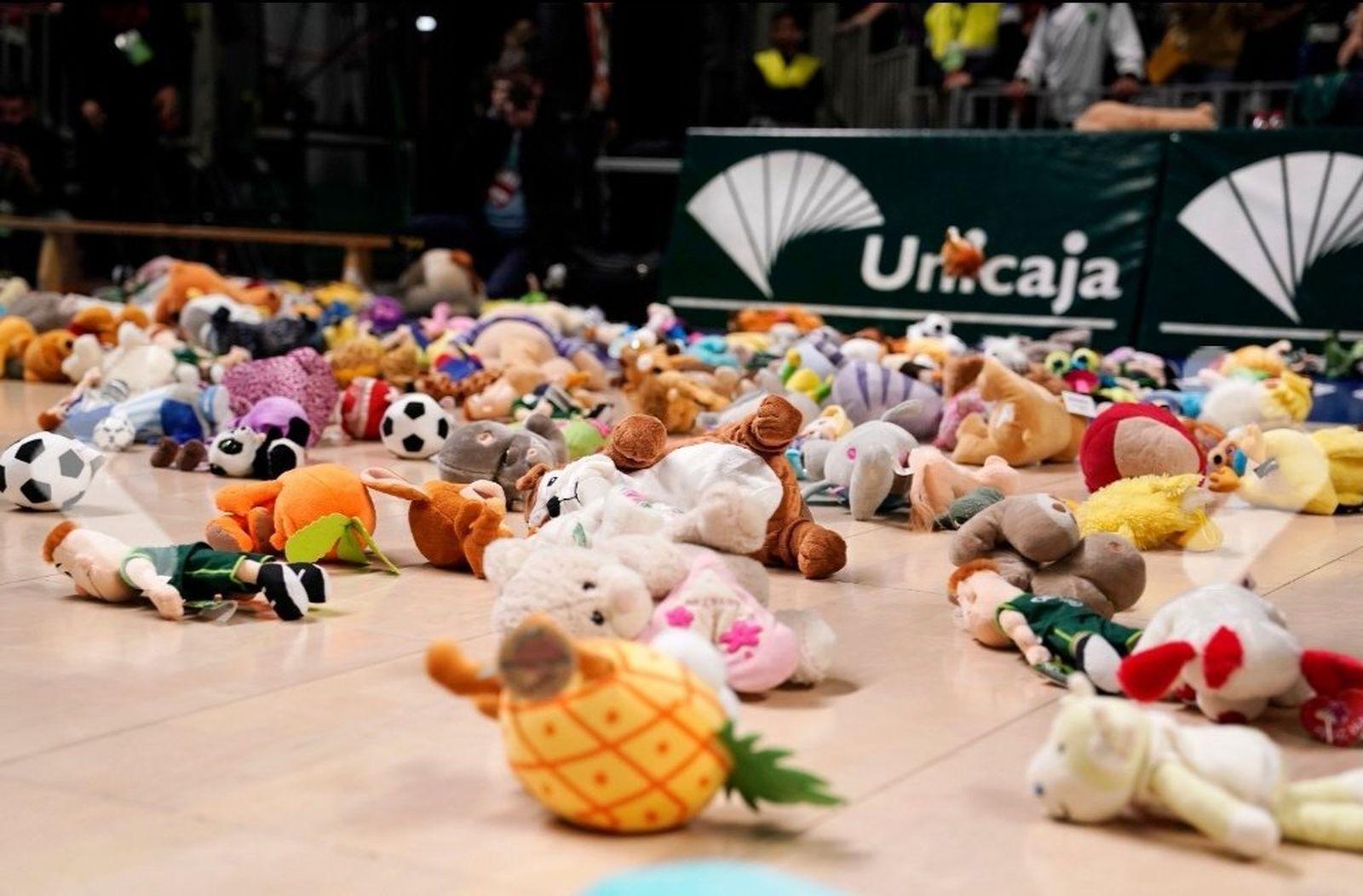 Muchos juguetes en el parqué del Carpena.