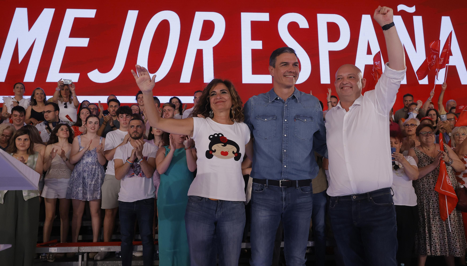 Las imágenes del mitin de Pedro Sánchez en Dos hermanas