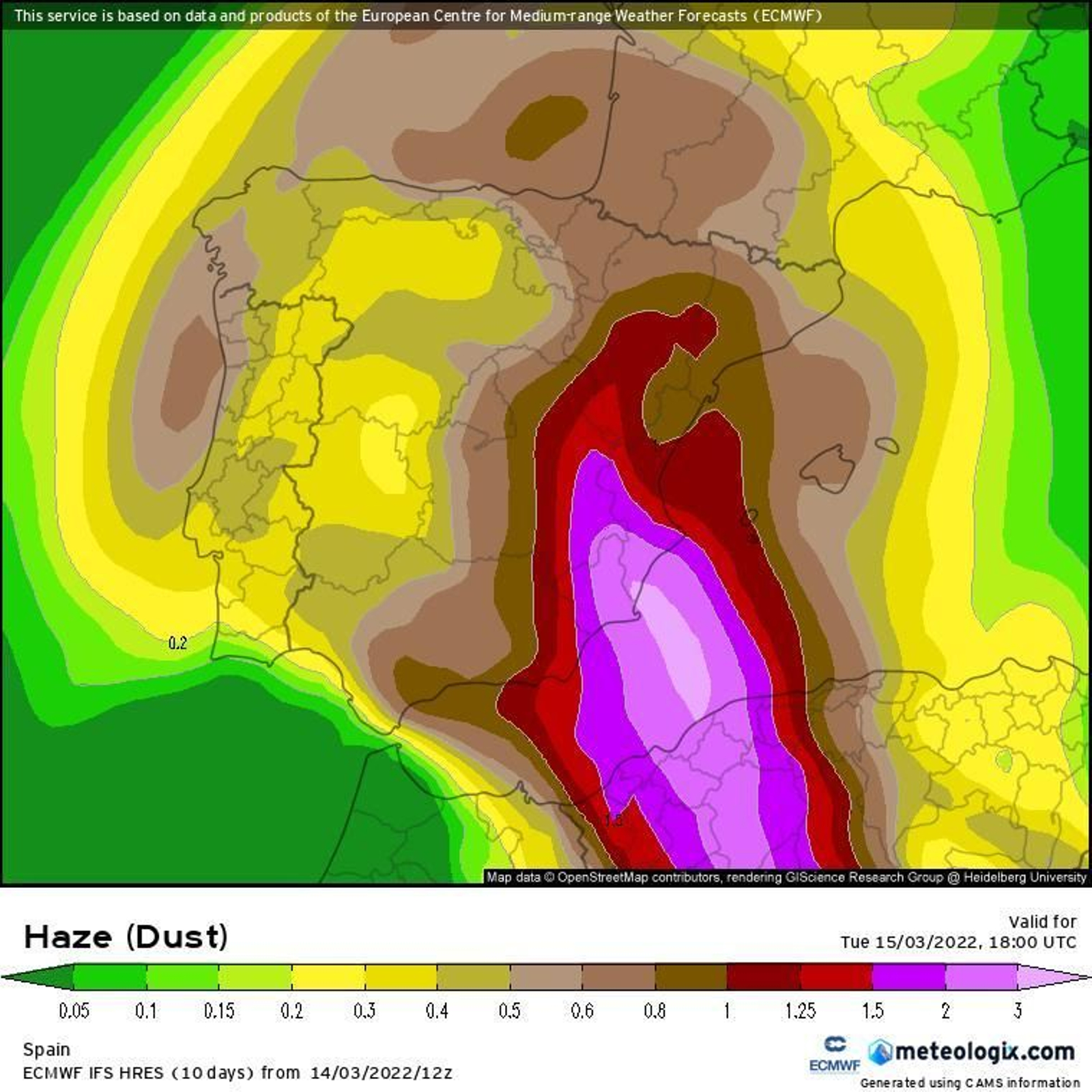 Día 15 de marzo, a las 18:00 horas