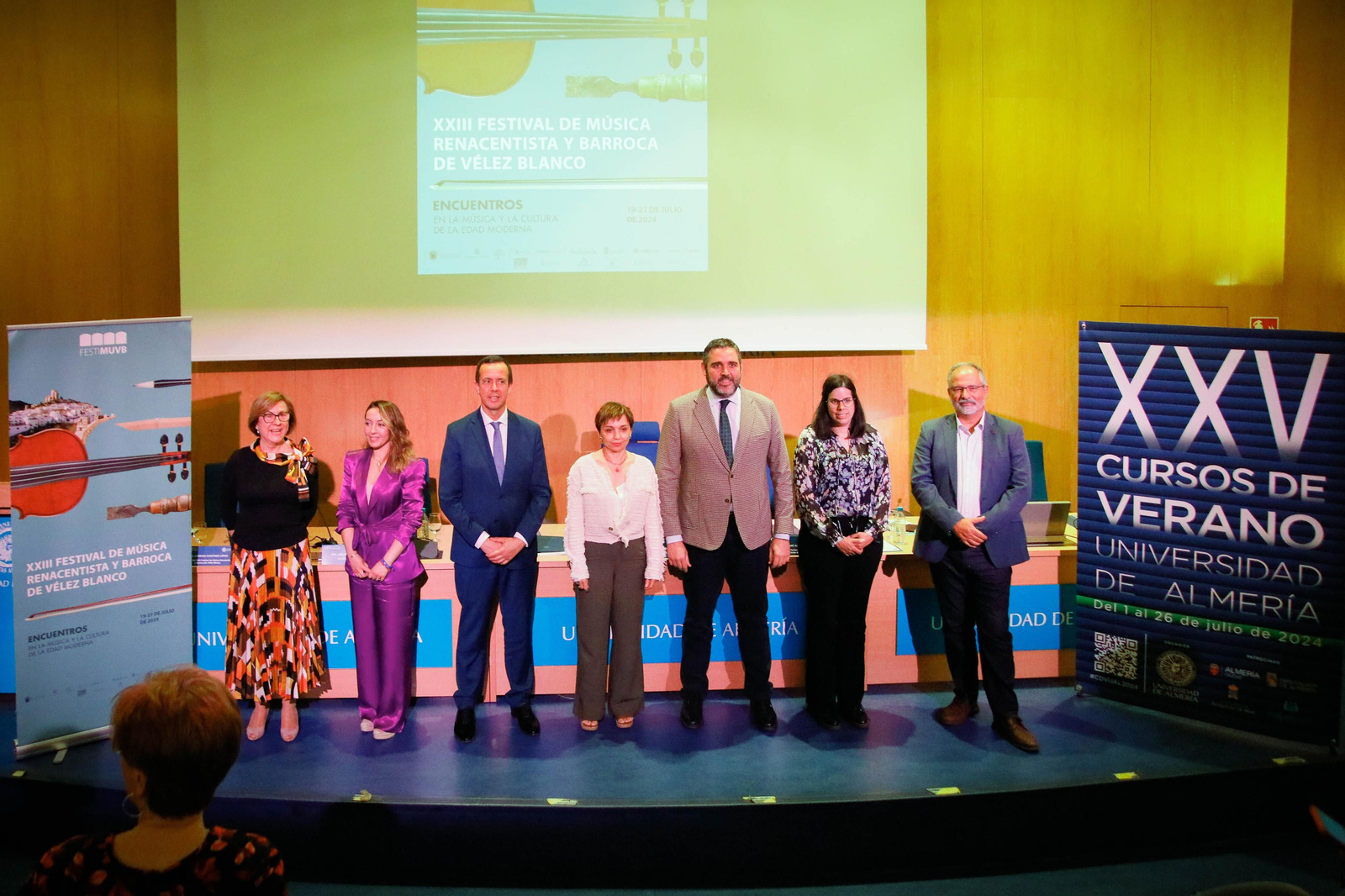 Acto de presentación del Festival de Música Renacentista y Barroca de Vélez Blanco celebrado en la Universidad.