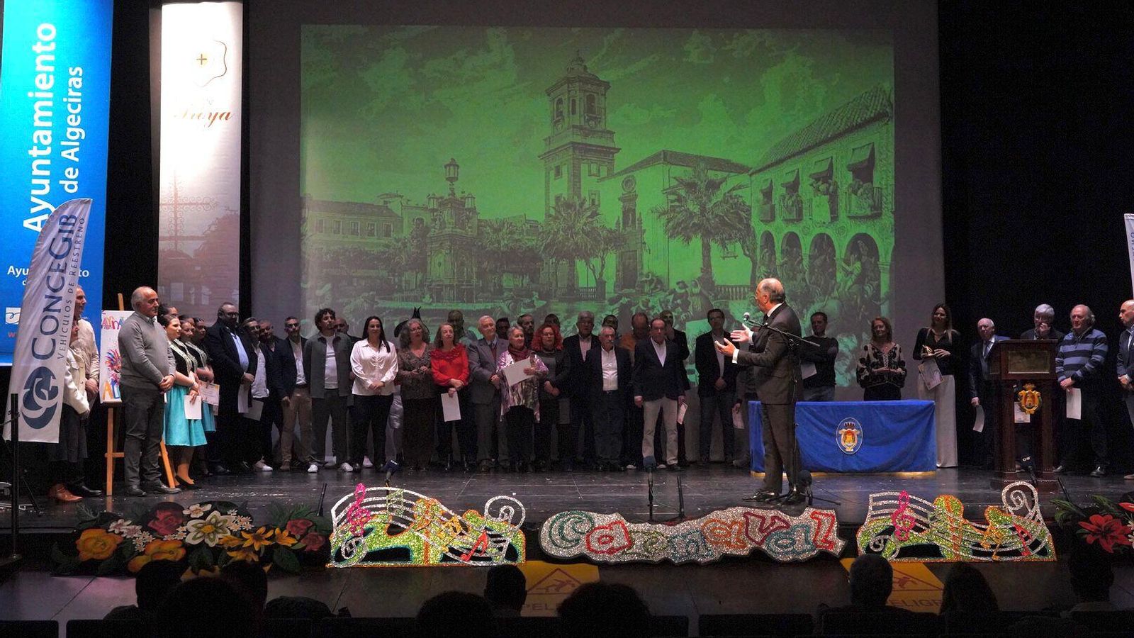 Los galardonados en el carnaval de 2025.