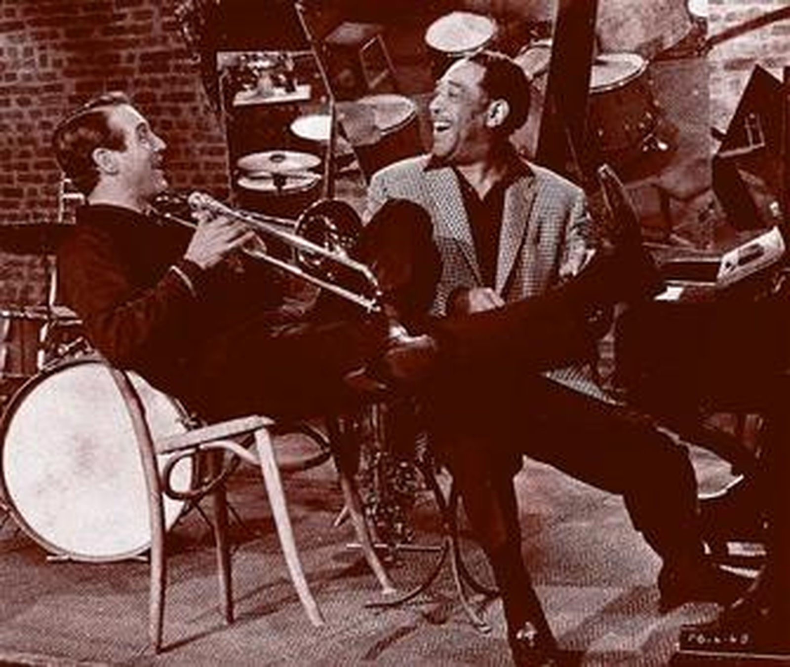 Paul Newman y Duke Ellington, en la película Martin Ritt 'Paris blues' (1961).